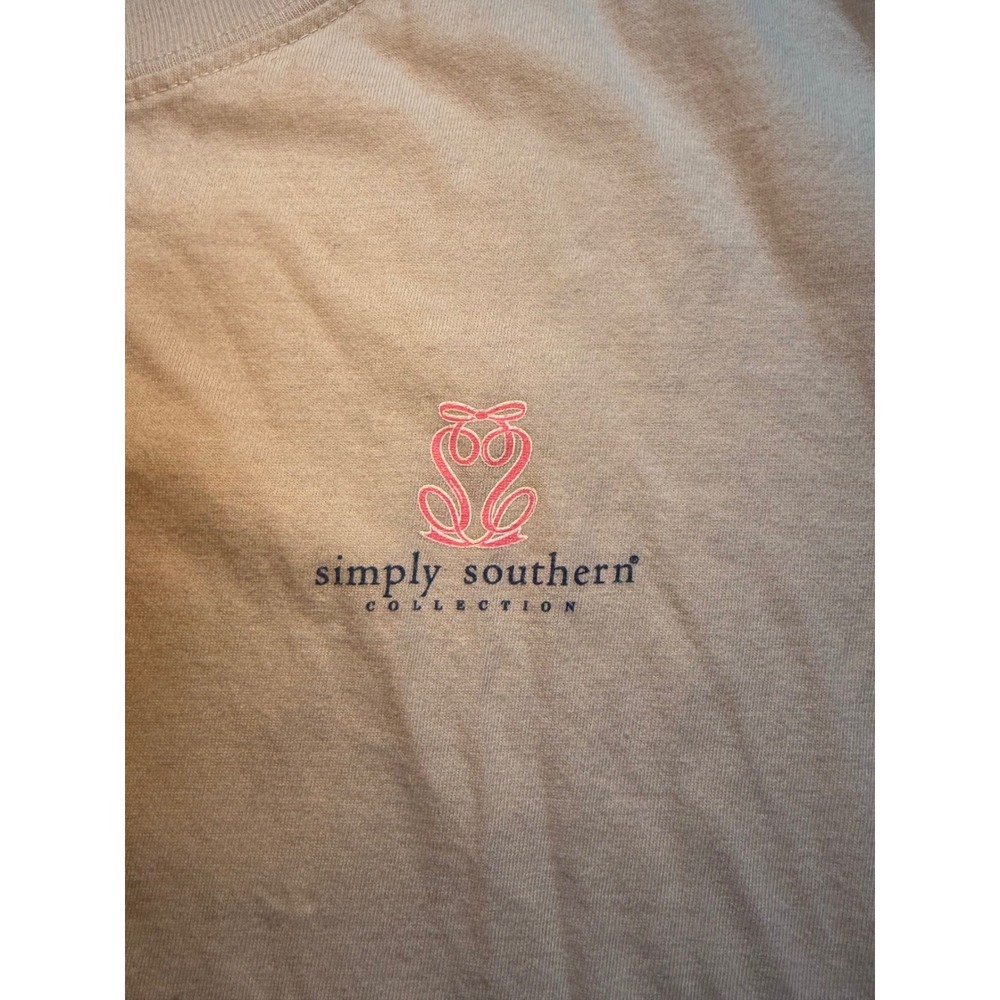 Simply Southern Dog Lover Golden Retriever Graphic Tee Women's Large Blue Shirt - Picture 2 of 6